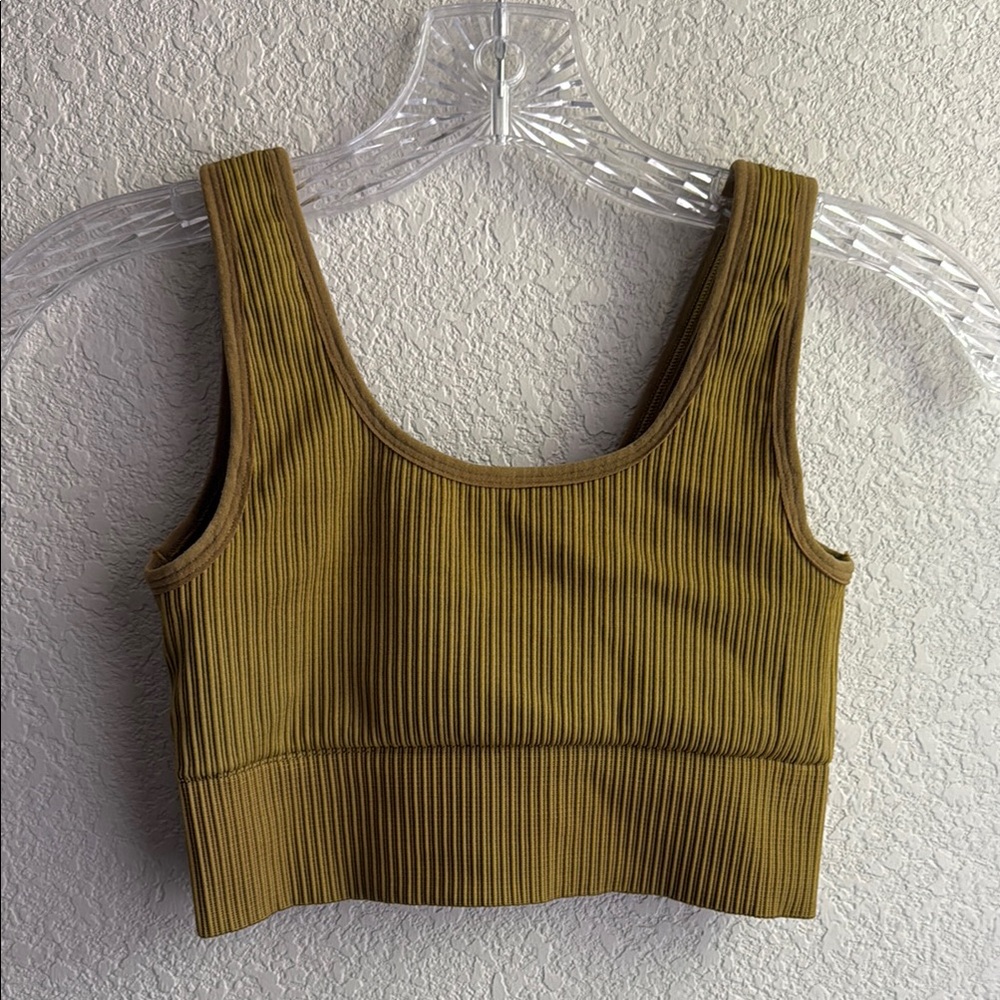 Good American Seamless Ribbed Bra